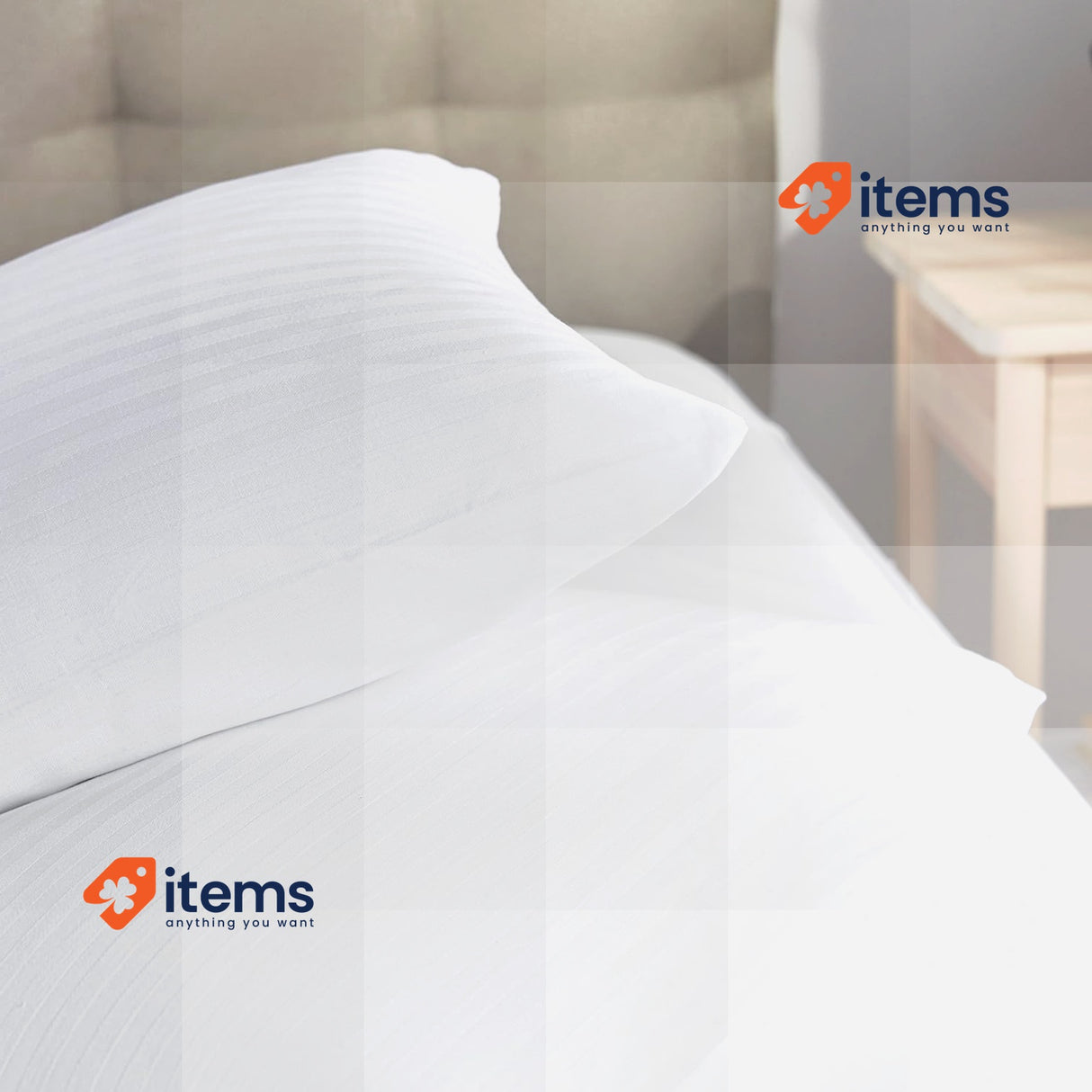 Pikolin Home Pack of 2 pillowcases 70 x 40 cm Cuti-Cotton Anti-Shrink Covers