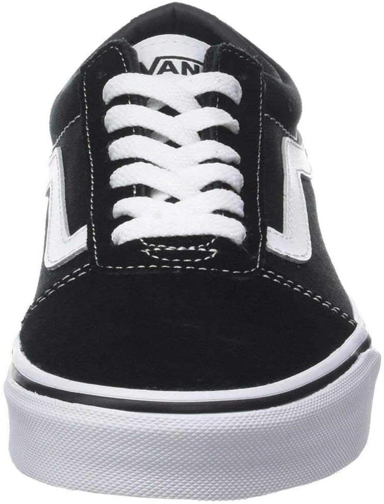Vans Men's Ward Sneaker Rubber Suede Canvas Black White, Size 6 UK (40 EU)
