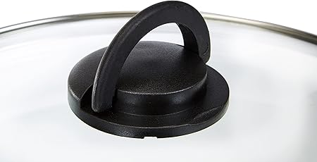 Ibili Glass Cover Foldable Handle 28 Cm, 28 x 28 x 4 cm Transparent