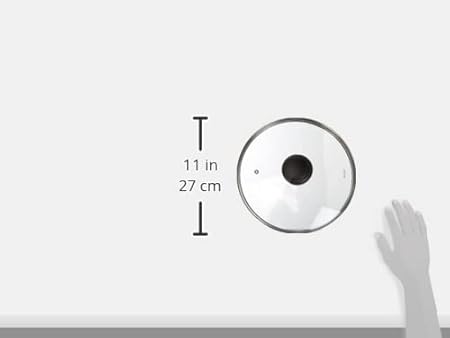 Ibili Glass Cover Foldable Handle 28 Cm, 28 x 28 x 4 cm Transparent