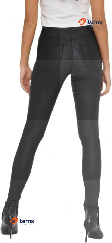 ONLY Women s Anne Coated Jean in Black, Size 26W/30L (XS / 30) ONLY Women's Noos