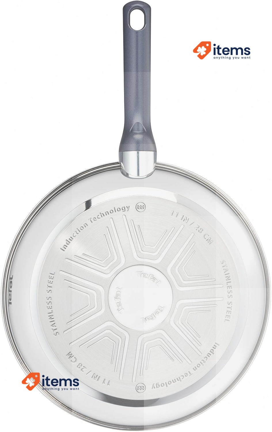 Tefal Daily Cook 3 Piece Pan Set: 20/24/26cm Stainless Steel Pans Non-Stick Spot