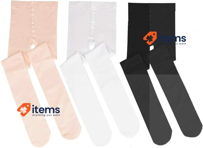 Bezioner Ballet Tights For Children And Adults 3 Pair Blanco+rosa+black L Footed