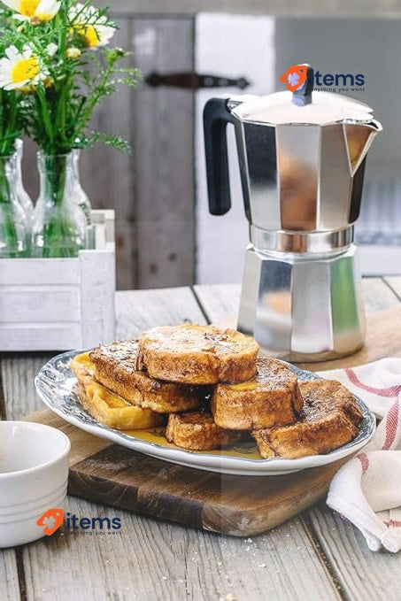 Monix Induction Express: Italian Moka Coffee Maker Capacity 6 Cups Silver