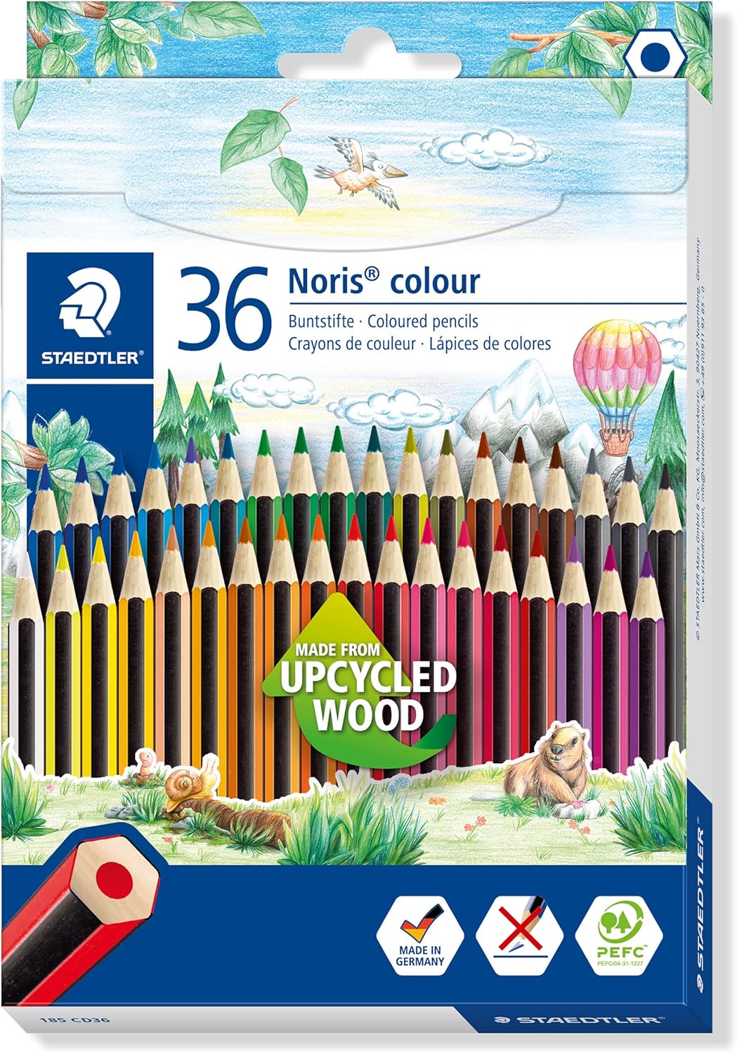 STAEDTLER 185 CD36 Noris Colour Pencil - 36 Assorted Colours Pack of 36 Pencils
