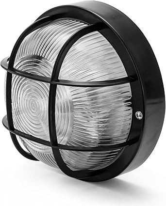 Velamp Bubble-n Round Wall Light, Black