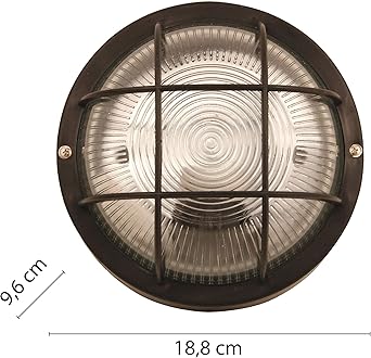 Velamp Bubble-n Round Wall Light, Black