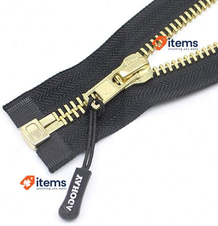 Yahoga #10 30 Inch Brass Separating Jacket Zipper Y - Teeth Metal Heavy Y-Teeth