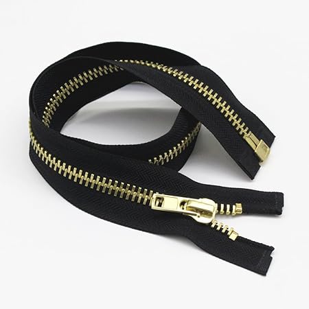 YaHoGa #10 30 Inch Brass Separating Jacket Zipper Y-Teeth