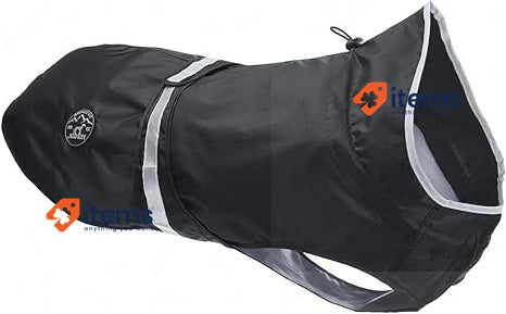 HUNTER Dog Coat Uppsala Rain Coat, Size 30, Black to Keep your Dog Dry