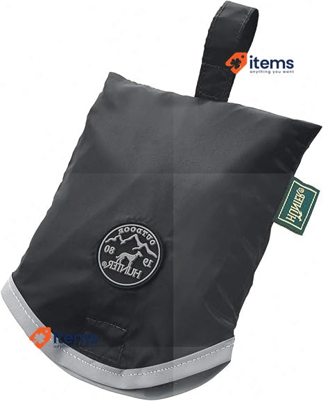 HUNTER Dog Coat Uppsala Rain Coat, Size 30, Black to Keep your Dog Dry