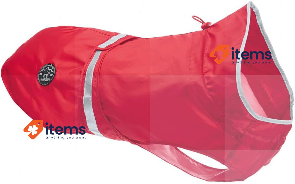 HUNTER Dog Raincoat UPPSALA RAIN, Color: Red, Wind & Water Resistant Coat Shoes