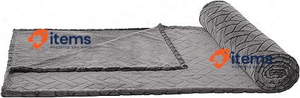 Amazon Basics - Cuddle Cloth, Embossing Pattern, Grey, 150 X 200 Cm Fleece Throw