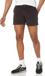 Amazon Essential Men's Slim-Fit 5" Stretch Chino Short Black, Size 33W/28L