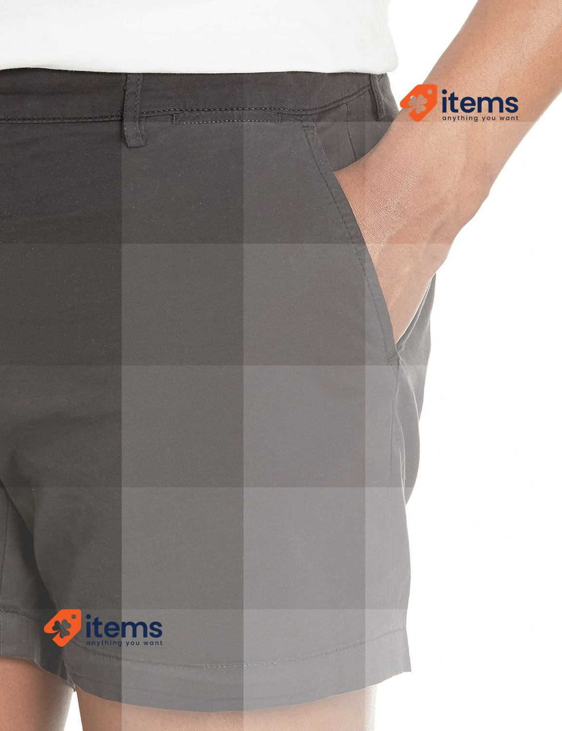 Amazon Essential Men s Slim-Fit 5" Stretch Chino Short Black, Size 33W/28L 13cm