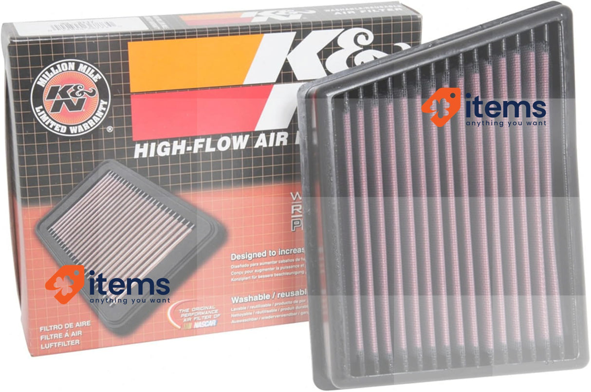 K&N Engine Air Filter For (Ecosport, Fiesta ST, Tourneo Courier and Transit) Red
