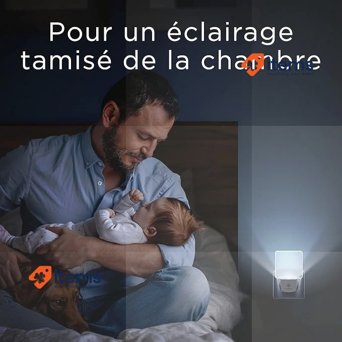 Integral LED Night Lights Pack of 2 Lights Connectable Sensor Night Lighting