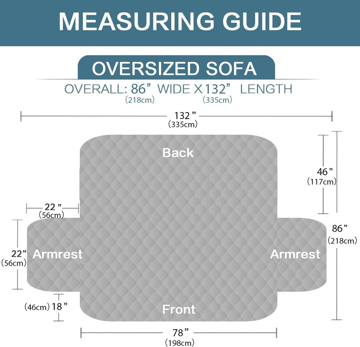 BellaHills Sofa Covers 4 Seater