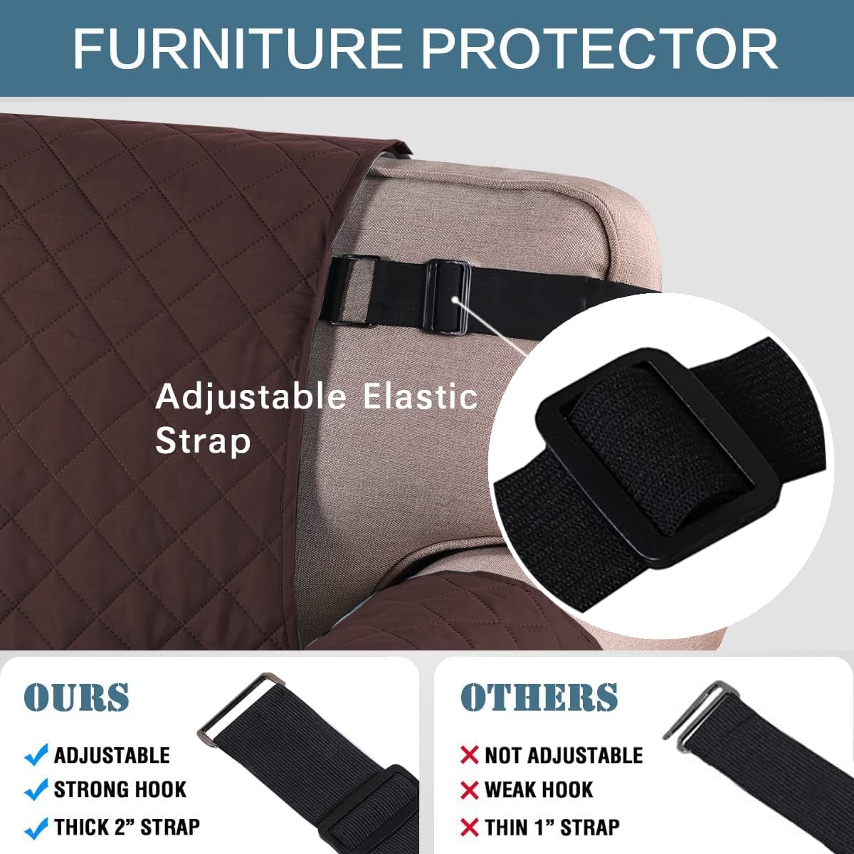 BellaHills Sofa Covers 4 Seater