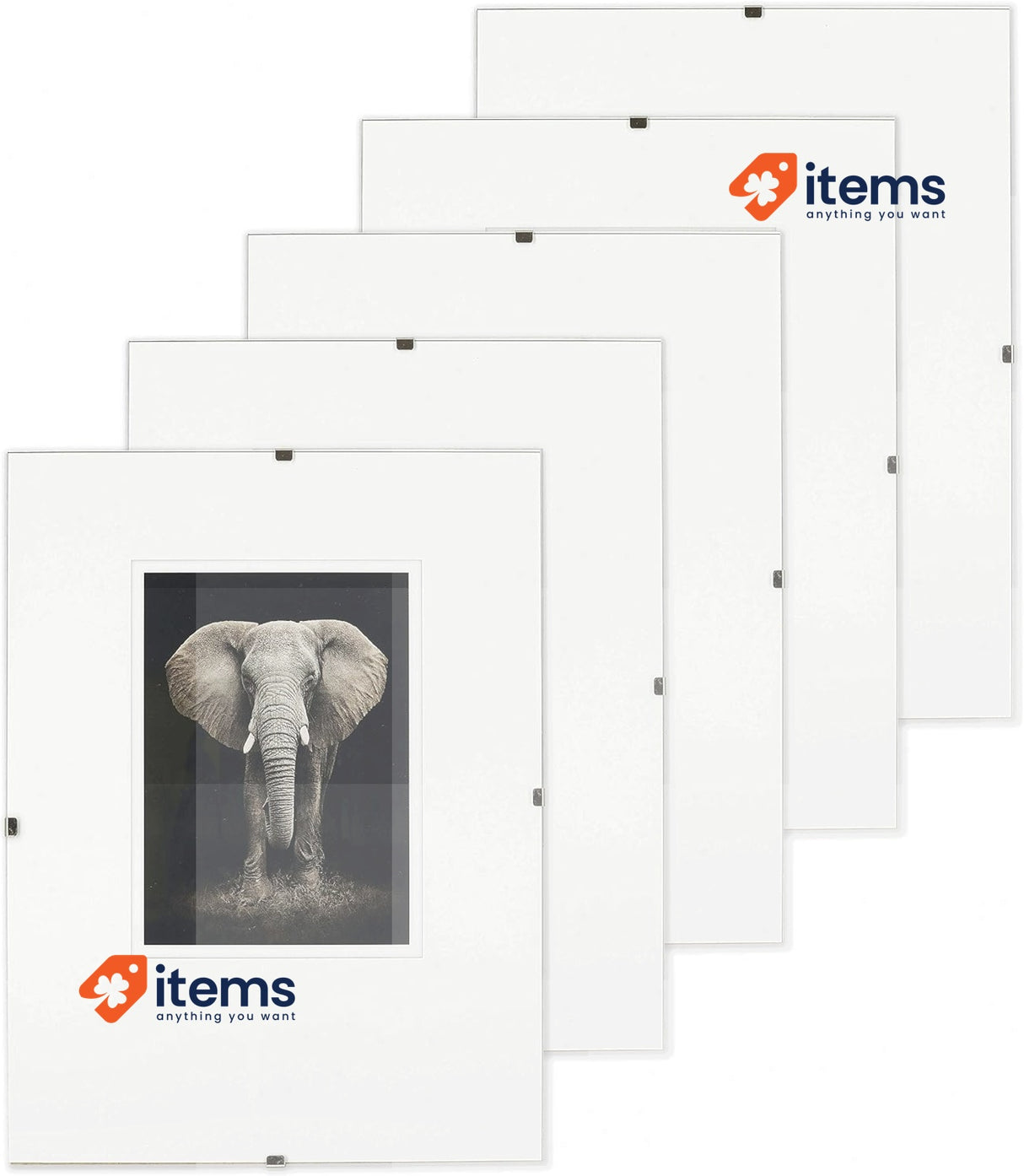Postergaleria Frameless Picture Frame 24x30cm Set Pieces Clear Plexiglass Clips