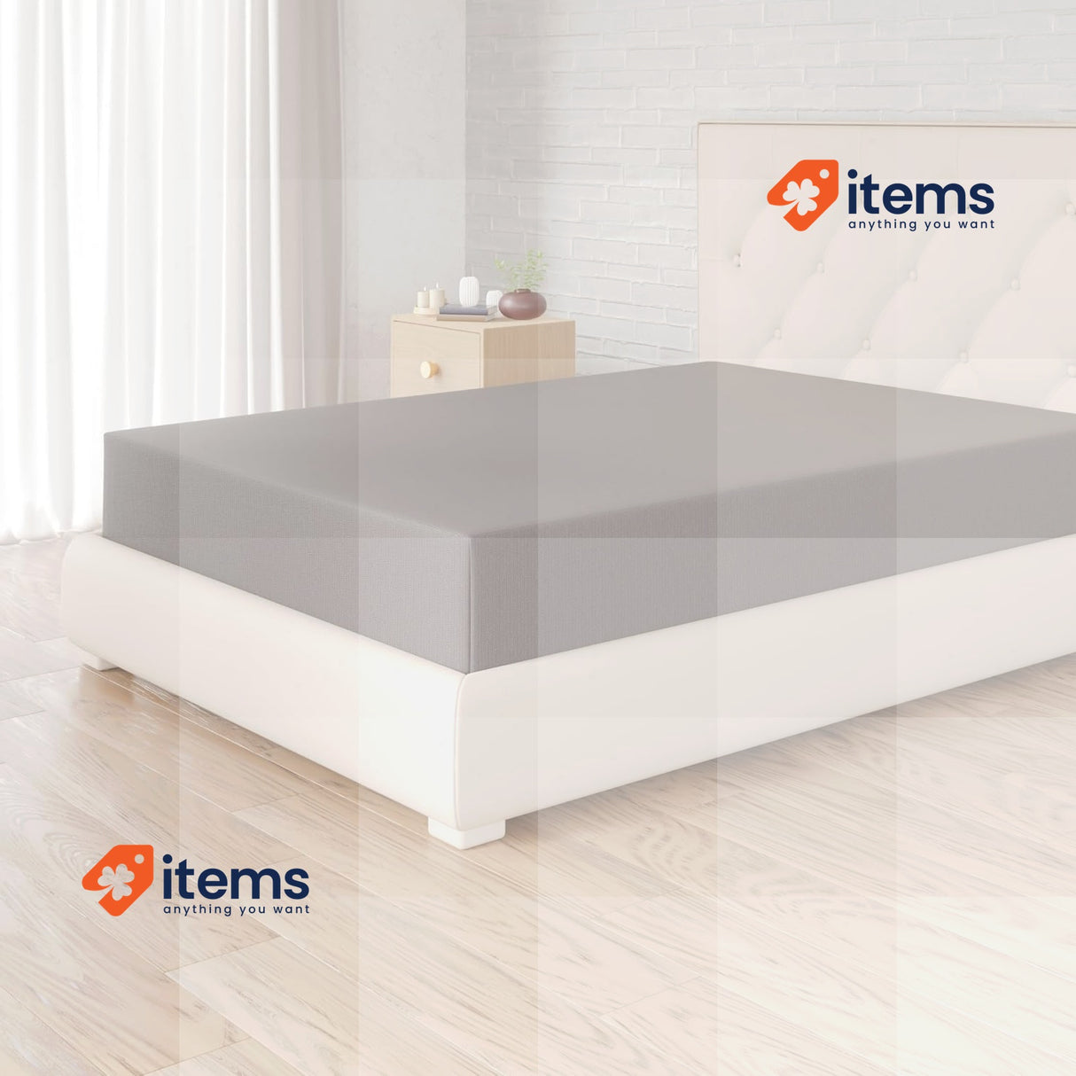 Amazon Basics 100% Cotton Jersey Fitted Sheet 90 x 200 cm, Dark Grey