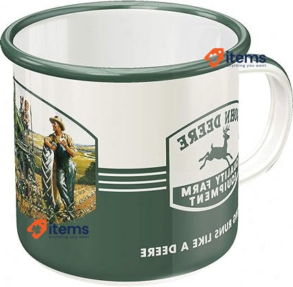 Nostalgic-Art 43208 - John Deere Quality Farm Equipment Enamel Mug 360ml Retro