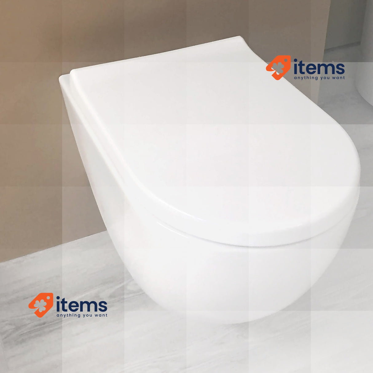 Aqua Bagno White Polypropylene D-Shaped TOILET_SEAT