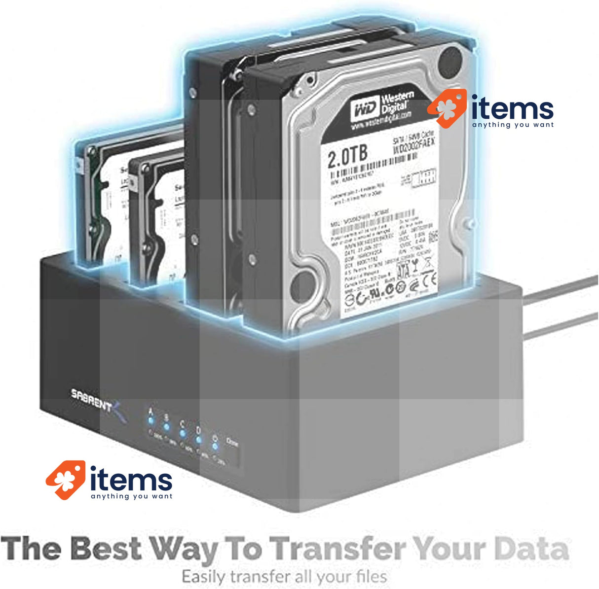 SABRENT SSD Hard Drive/HDD 3.5" Connection Station for SATA SSD UP To 22TB 4