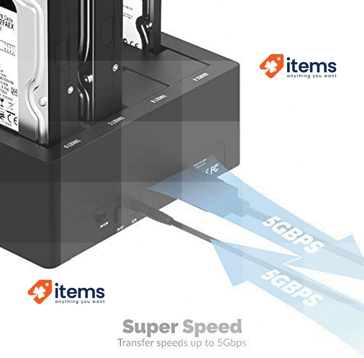 SABRENT SSD Hard Drive/HDD 3.5" Connection Station for SATA SSD UP To 22TB 4