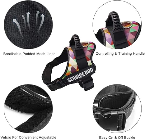 Wodondog Adjustable Reflective Dog Harness Multicolor