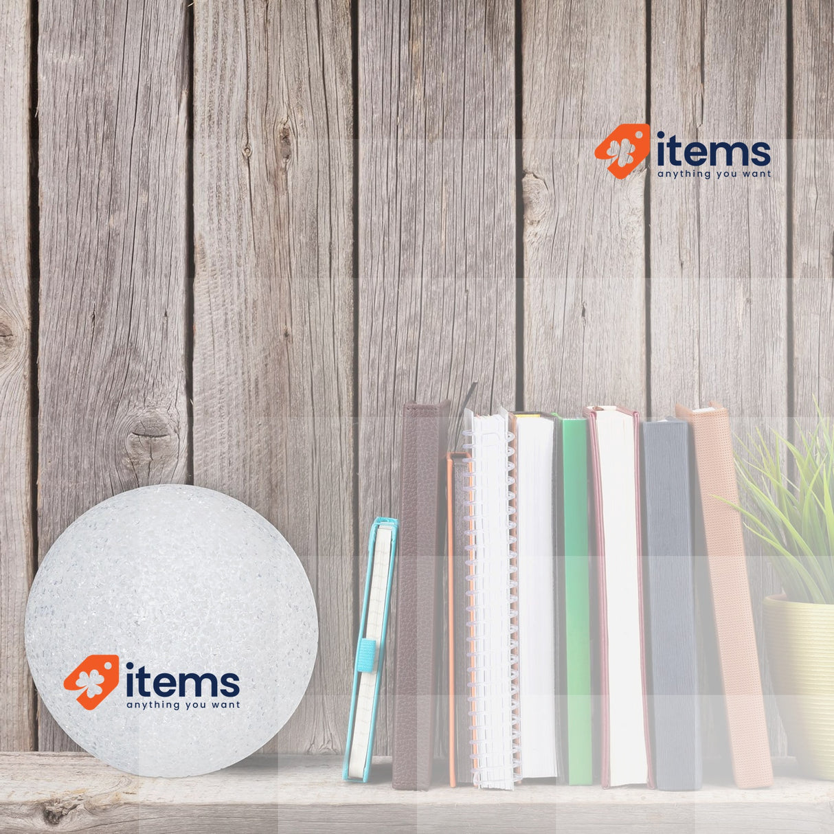 Relaxdays Indoor LED Lamp Battery-Operated No Cable, Mood Light Ball Multicolor