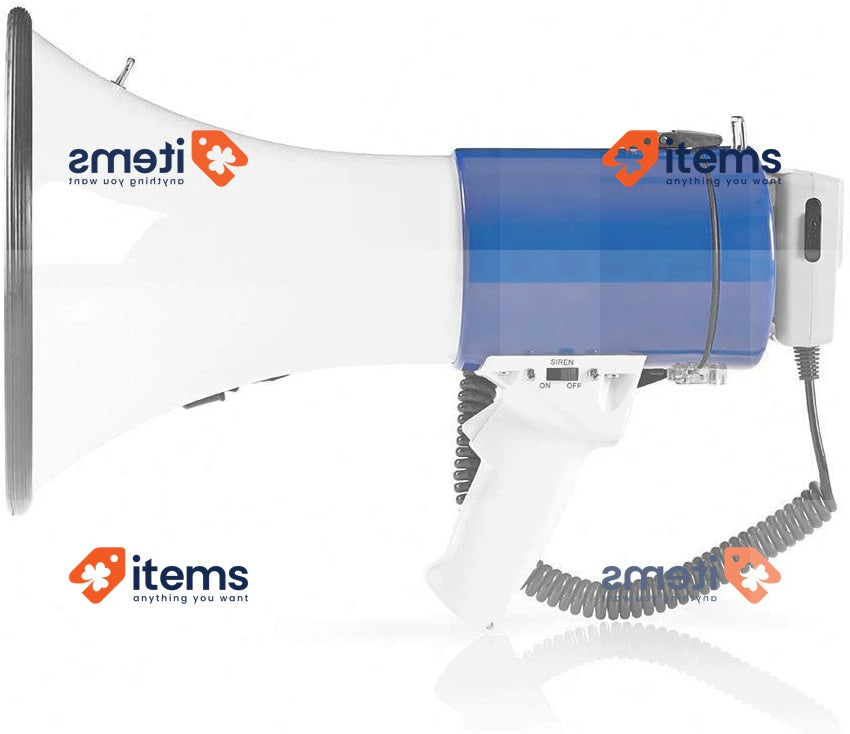 Nedis Megafono 25 W Scope of 1500 m Microfono Extrai White/Blue Nedis 25W 1500m