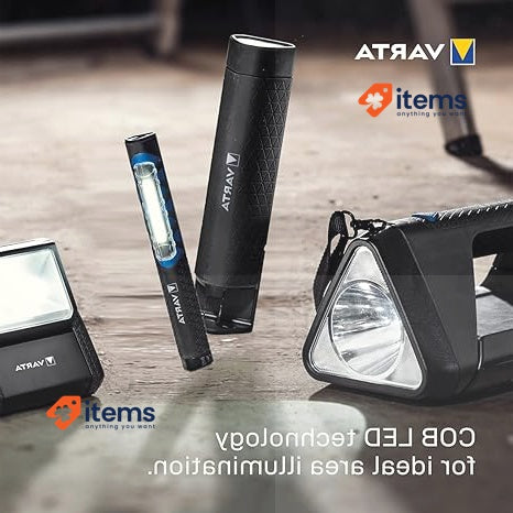 Varta Flex Telescope Work Light - 2‑in‑1 Spotlight & Area Light, IP54, Uses 4×AA