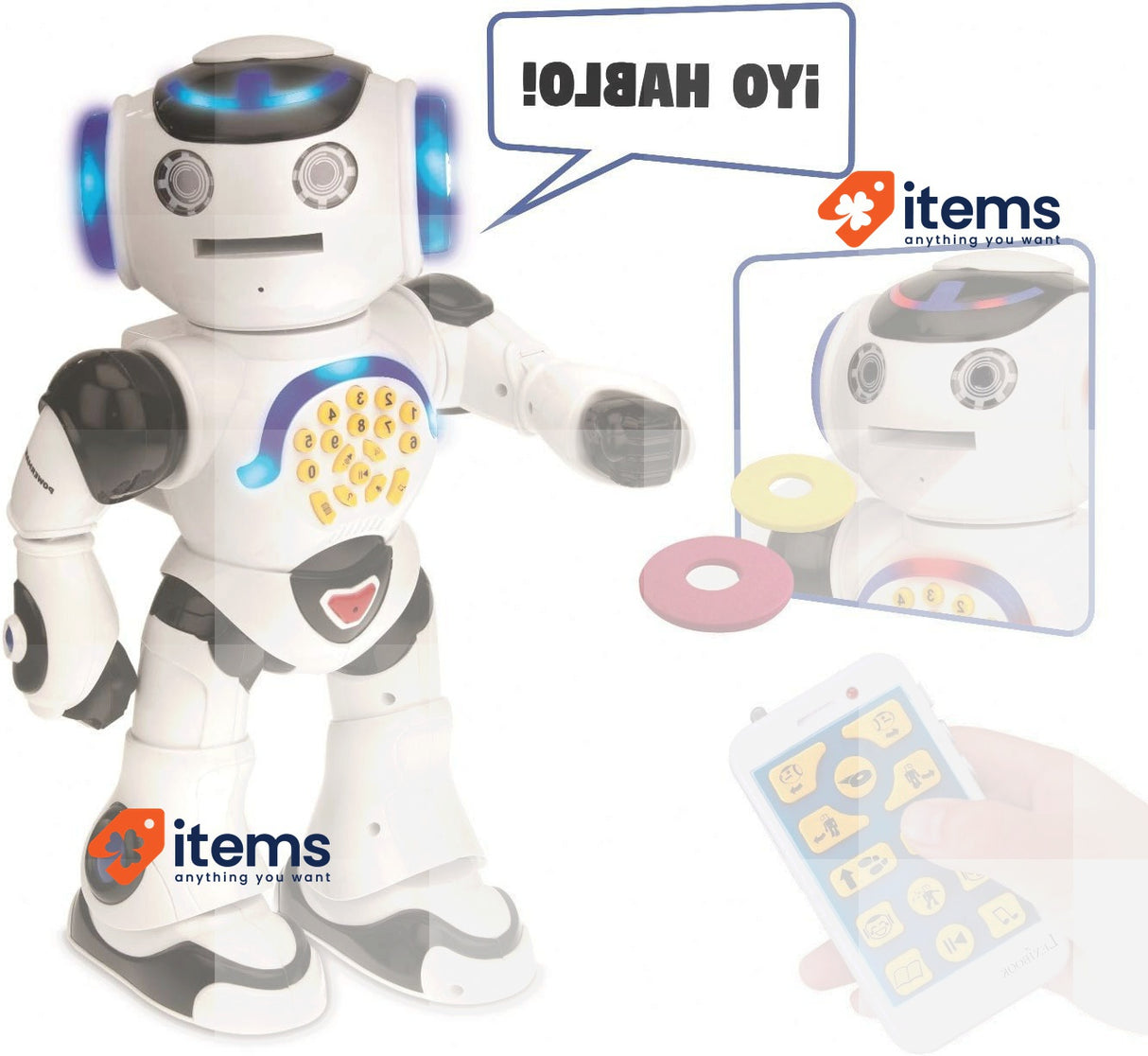 Lexibook Powerman-Educational Robot for Learning Play, White (Rob50ES)