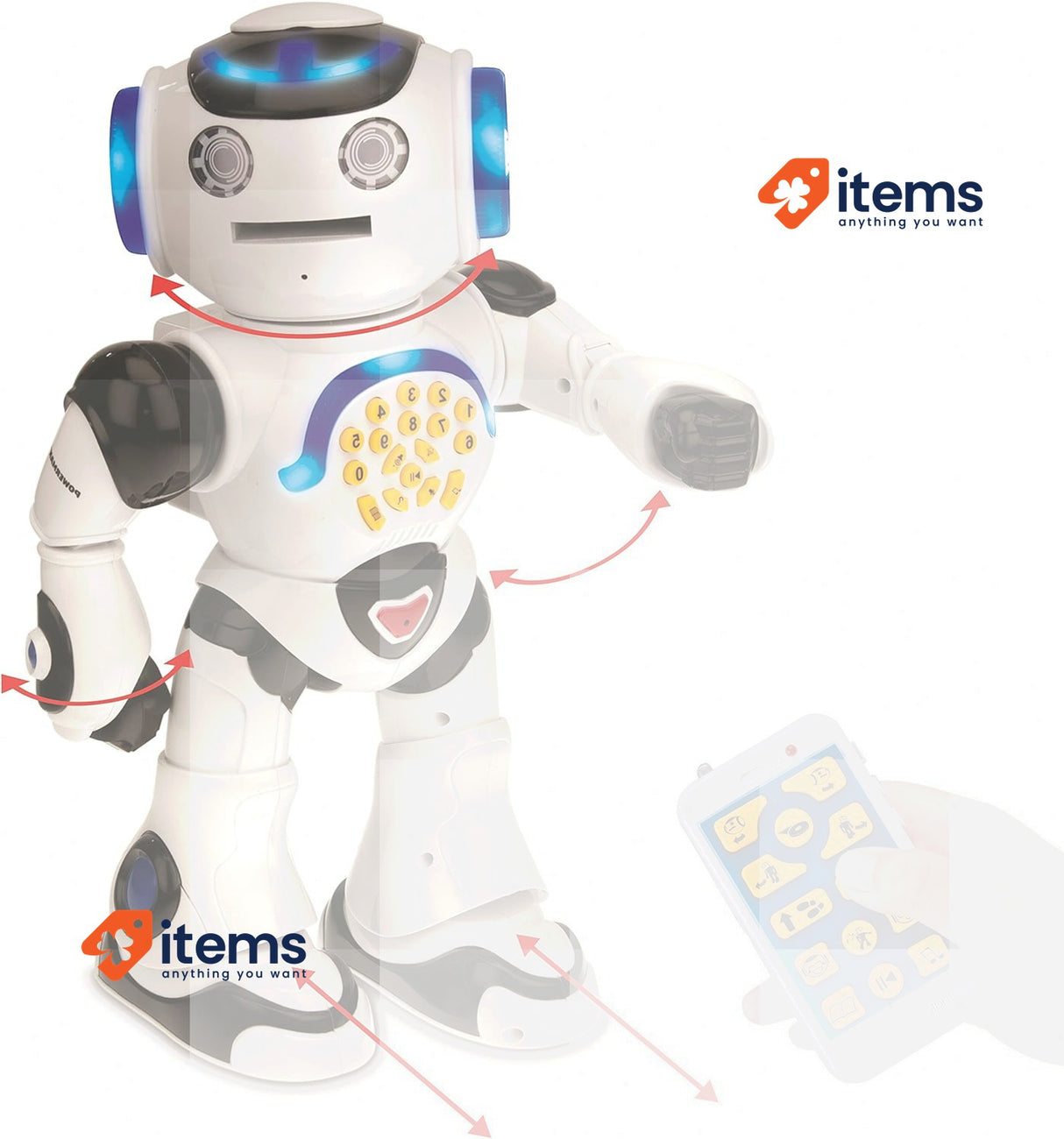 Lexibook Powerman-Educational Robot for Learning Play, White (Rob50ES)