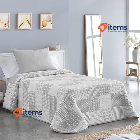 VIALMAN Bedspread Sofia 21 Single Bed 200 x 270 cm Grey