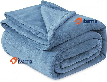 Bedsure Extra Soft & Warm Fleece Blanket Crease-Resistant blue, 220 x 240 cm