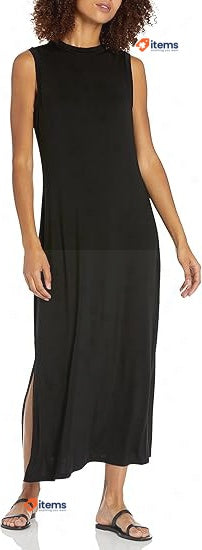 Amazon Essentials Women s Jersey Sleeveless Dress in Black, Size Large Women's