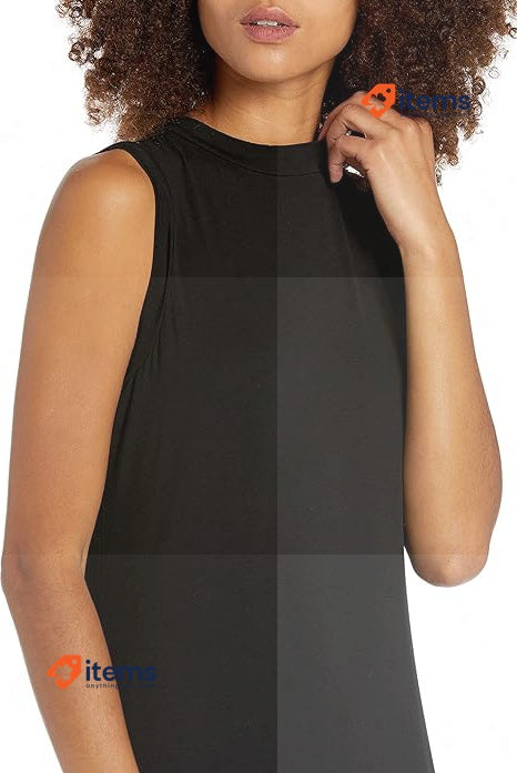 Amazon Essentials Women s Jersey Sleeveless Dress in Black, Size Large Women's
