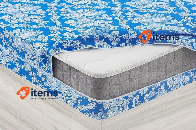 Degrees Home - Mattress Cover 135 Cm Blue Protector Zip Closure Anti Dust Mite