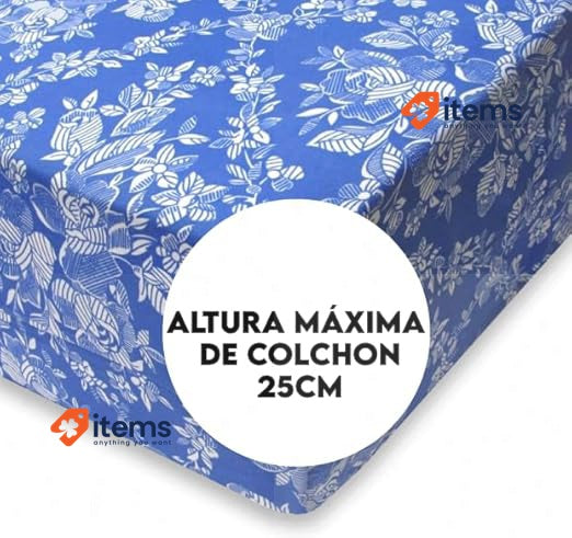 Degrees Home - Mattress Cover 135 Cm Blue Protector Zip Closure Anti Dust Mite