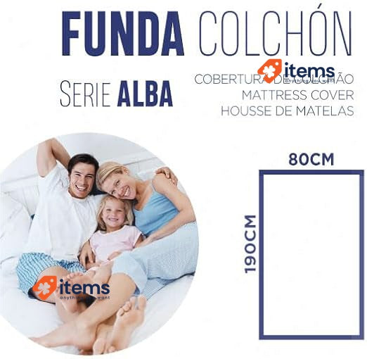 Degrees Home - Mattress Cover 135 Cm Blue Protector Zip Closure Anti Dust Mite