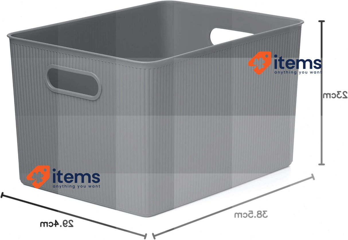 Tatay Storage Box Baobab, 22L Capacity, Polypropylene, BPA free Anthracite Grey