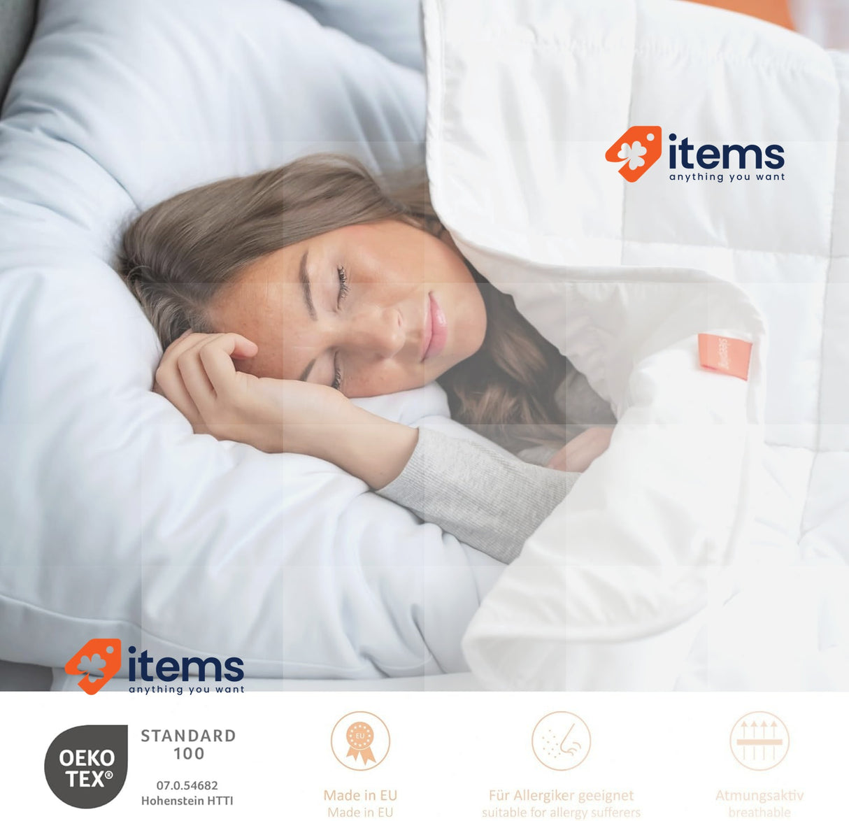 slepling Comfort 196136 pillow microfibre 23.62 x 31.50 inches 60 x 80 cm white