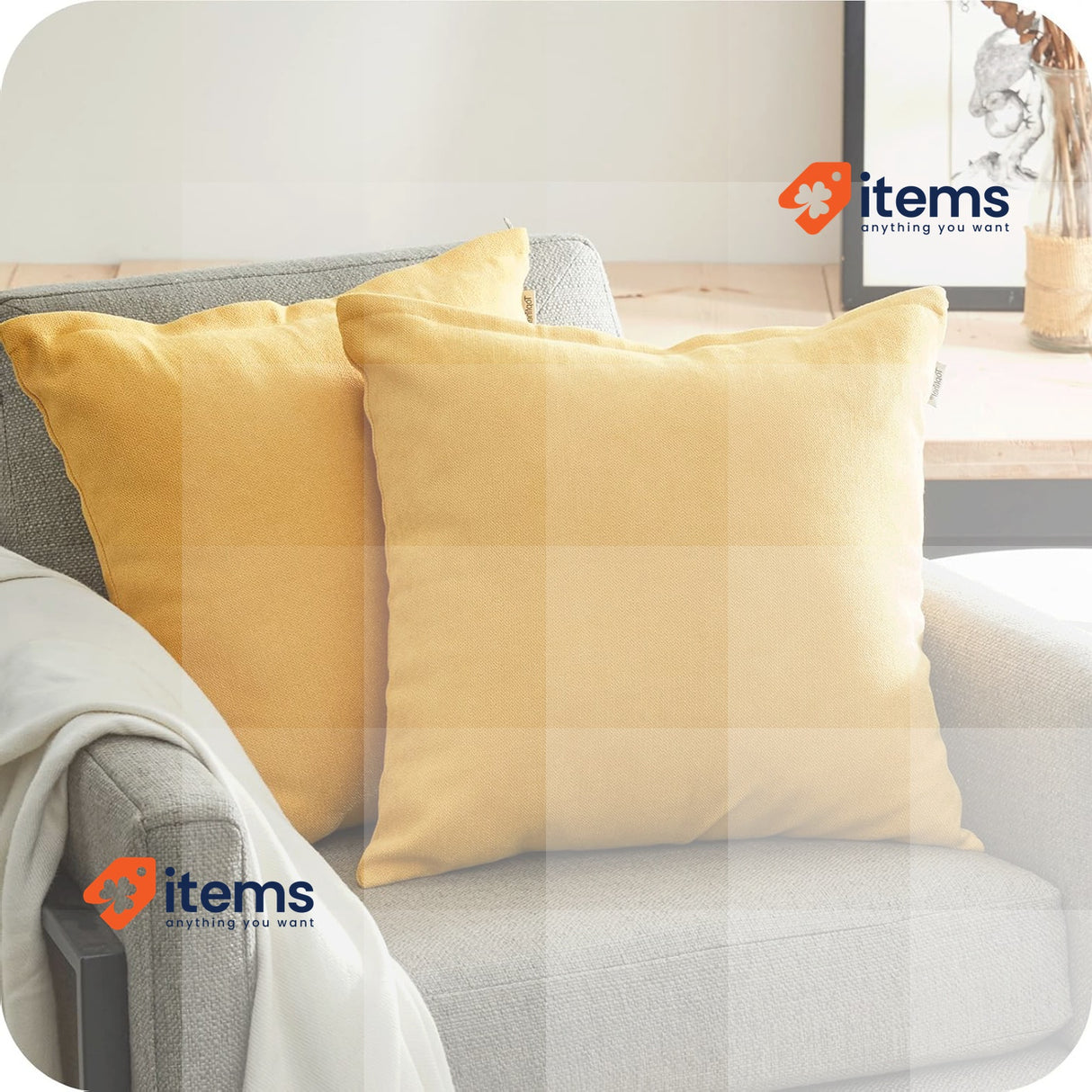 Topfinel Cushion Cover Decoration Room Salon Car Home (Mustard Yellow)