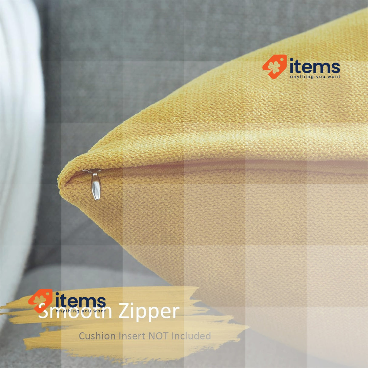 Topfinel Cushion Cover Decoration Room Salon Car Home (Mustard Yellow)