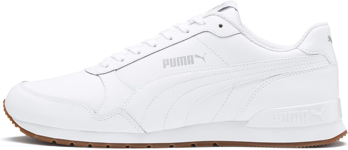 PUMA Mens St Runner V2 Leather Jr MNS Sneaker White 41 EU