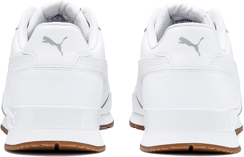 PUMA Mens St Runner V2 Leather Jr MNS Sneaker White 41 EU