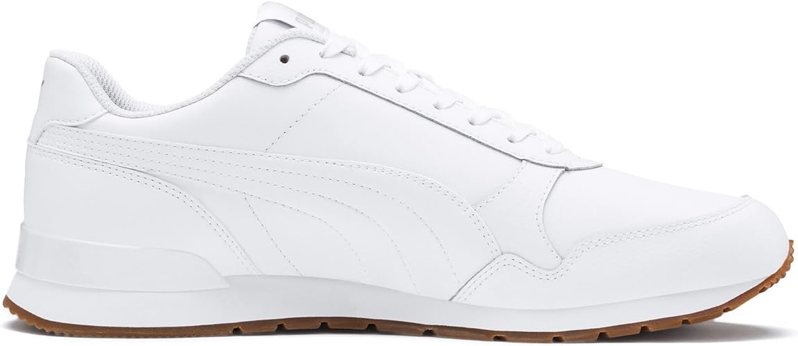 PUMA Mens St Runner V2 Leather Jr MNS Sneaker White 41 EU