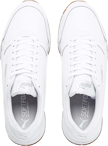 PUMA Mens St Runner V2 Leather Jr MNS Sneaker White 41 EU